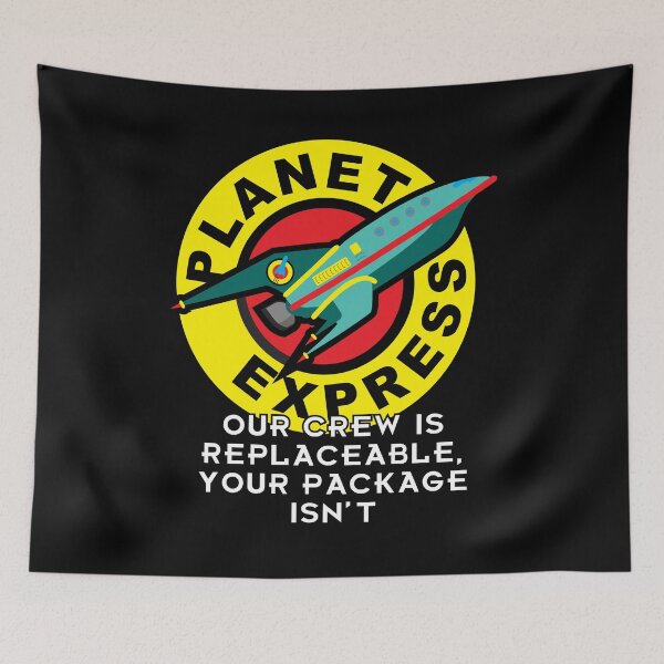 Item preview, "Our Crew Is Replaceable, Your Package Isn’t" Shirt – Futuristic Space Delivery Parody Tee designed and sold by Retro-Realm.