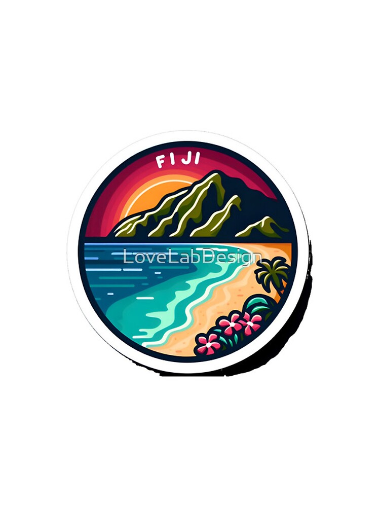 Thumbnail 4 of 4, iPhone Case, Fiji Sticker designed and sold by LoveLabDesign.