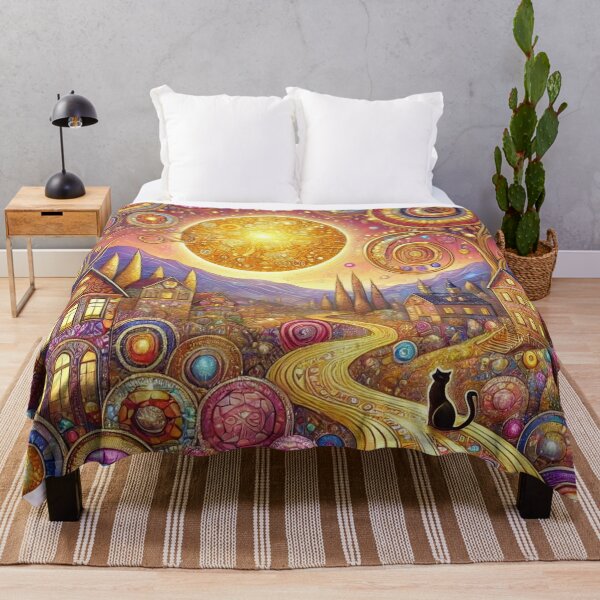 Item preview, Dreamy Klimt-Inspired Fantasy Village designed and sold by Yves Artico.