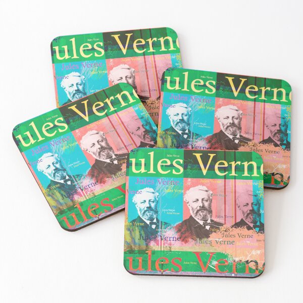 Item preview,  "20,000 miles under the sea" and "Travel around the world in 80 days" known. He is considered, among other things, to be a co-founder of science fiction literature.
The design by Mallybeau Mauswohn shows an aesthetic collage with a portrait of the write designed and sold by Mauswohn.