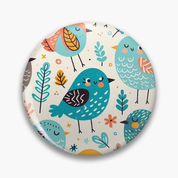 Item preview, Playful birds and bright colors create a joyful backdrop designed and sold by Vanich-Panich.
