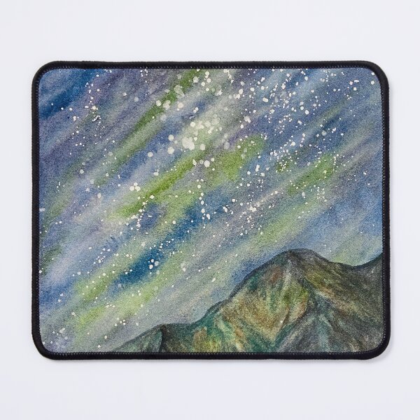 Item preview, Northern Lights at Obstruction Peak designed and sold by Lisa Neuman Watercolors.