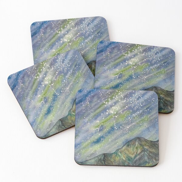 Item preview, Northern Lights at Obstruction Peak designed and sold by Lisa Neuman Watercolors.