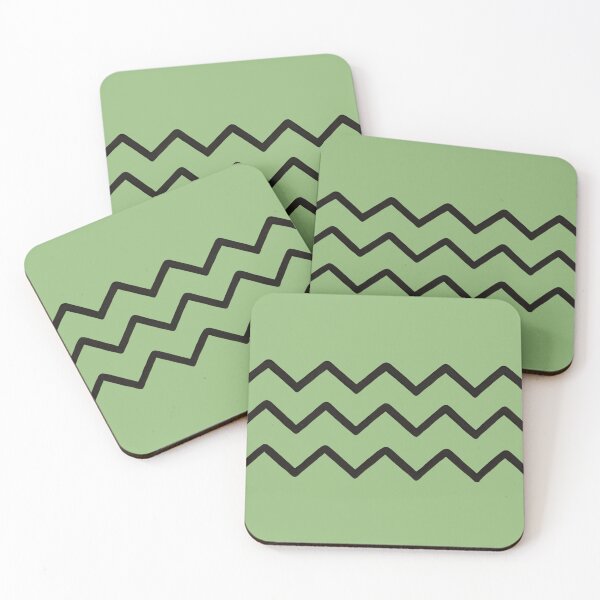 Item preview, Zigzag Chameleon Pattern (Mono - Sage Green Background) designed and sold by IskandarDesigns.