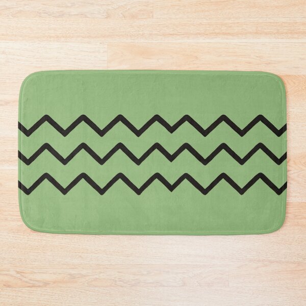Item preview, Zigzag Chameleon Pattern (Mono - Sage Green Background) designed and sold by IskandarDesigns.