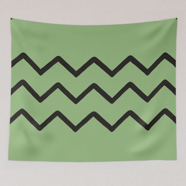 Item preview, Zigzag Chameleon Pattern (Mono - Sage Green Background) designed and sold by IskandarDesigns.