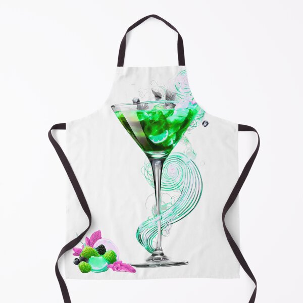 Item preview, Green Vibrant Cocktail Martini Glass with Swirls designed and sold by Shakesipserve.