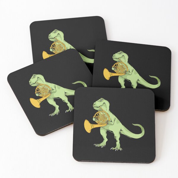 Item preview, French Horn Player Dinosaur Kids Music French Horn designed and sold by DSWShirts.