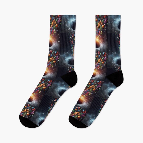 Item preview, Colorful notes coming out of a black hole in space designed and sold by Dogandesighn.