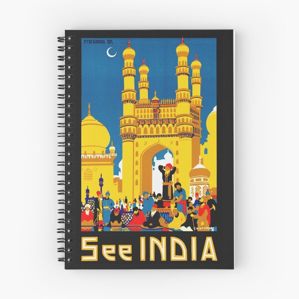 Item preview, Vintage Hyderabad India Travel Poster designed and sold by JustEclectic.