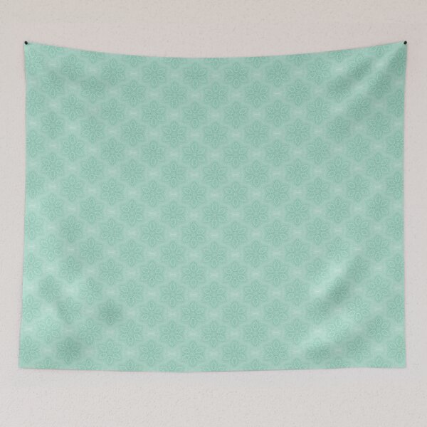 Item preview, Feathery Floral Pattern in Pastel Mint Green designed and sold by Artistestella.