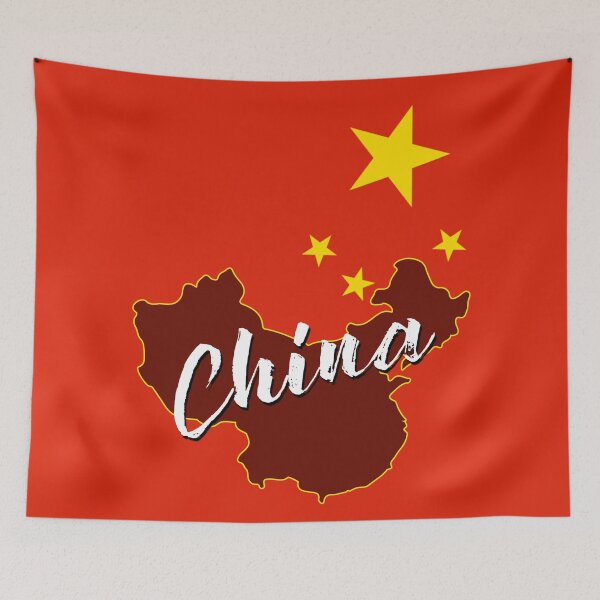 Item preview, China Map Wall Art, China Flag Decor, Patriotic China Art Print, Chinese National Pride, Custom China Map Poster, China Home Decor, China Flag Print designed and sold by emilypigou.