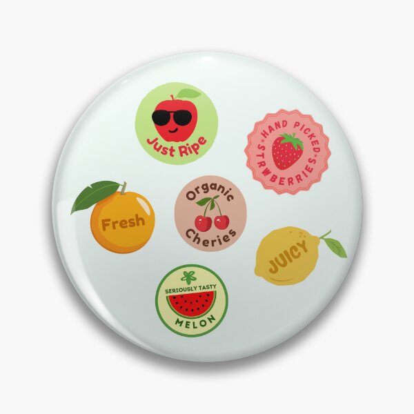 Item preview, Retro Fruit Sticker Labels Pack designed and sold by Fanverse Merchandise.