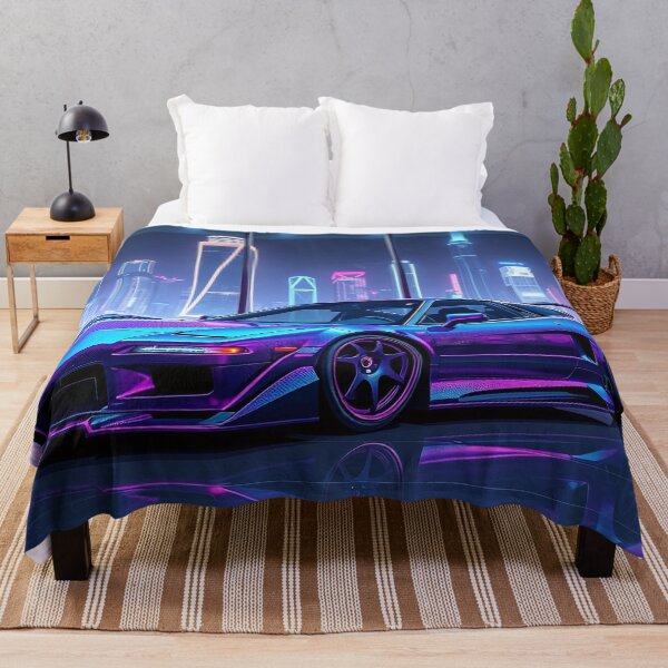 Item preview, Purple Honda NSX in front of a skyline in the exhibition room, neon art designed and sold by Salimgor Hangaround Music.