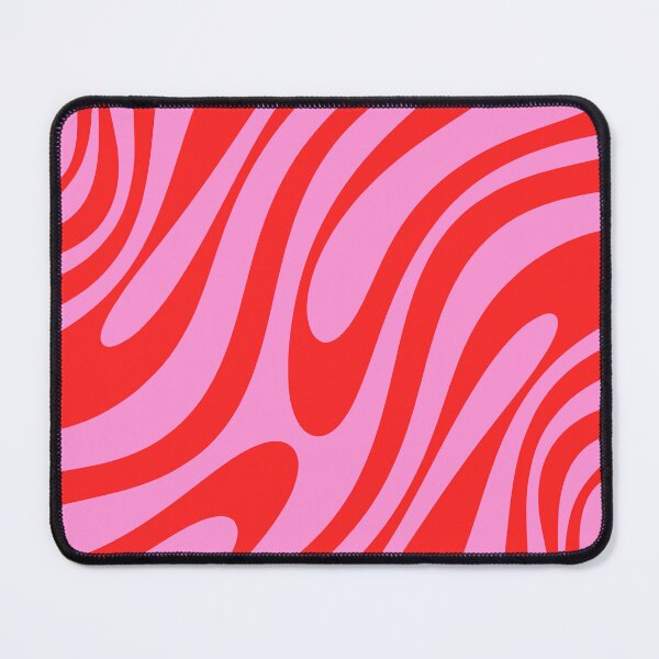 Item preview, Preppy Pink and Red Retro Abstract Wavy Loops Pop Pattern designed and sold by kierkegaard.