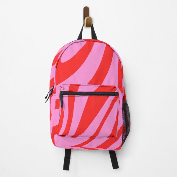 Item preview, Preppy Pink and Red Retro Abstract Wavy Loops Pop Pattern designed and sold by kierkegaard.