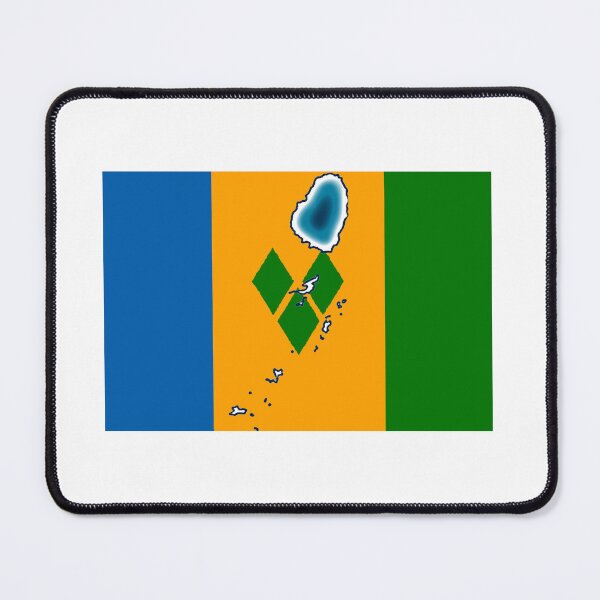 Item preview, St Saint Vincent & the Grenadines Flag with Map designed and sold by Havocgirl.