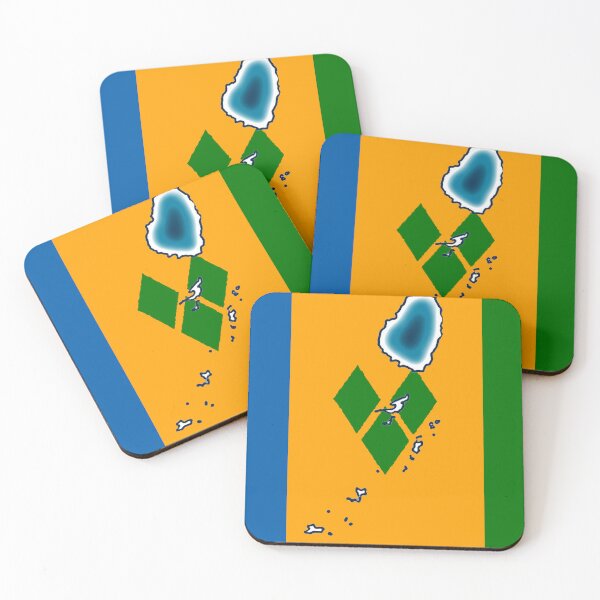 Item preview, St Saint Vincent & the Grenadines Flag with Map  designed and sold by Havocgirl.