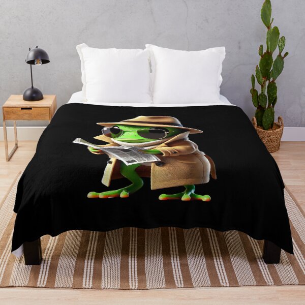 Item preview, Detective frog reading the news in style designed and sold by ATOTI.