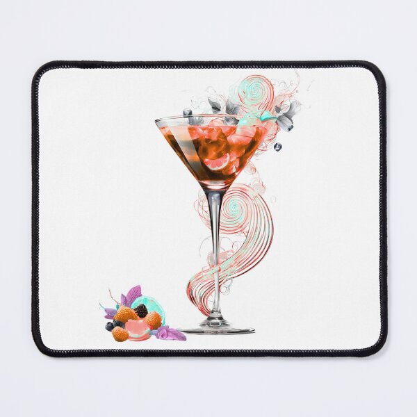 Item preview, Martini With Fruit Swirls And Vibrant Color designed and sold by Shakesipserve.