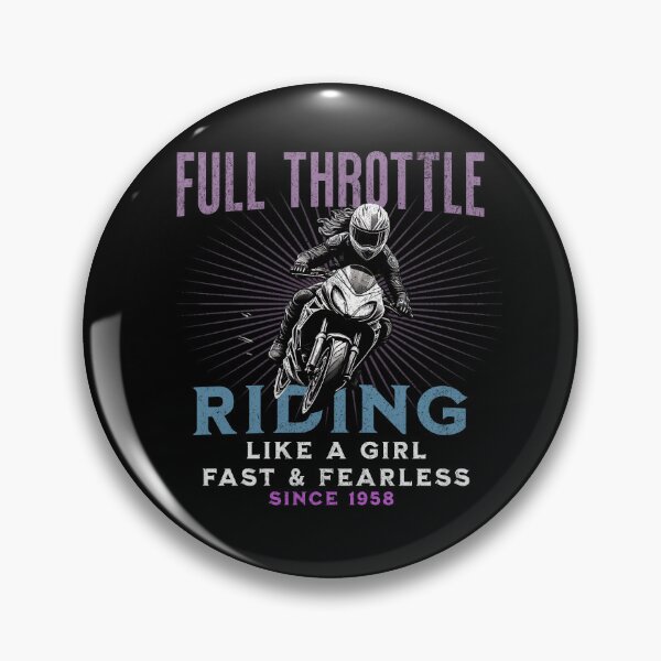 Item preview, Full Throttle - Riding Like a Girl Since 1958 designed and sold by LegendaryDesigns.
