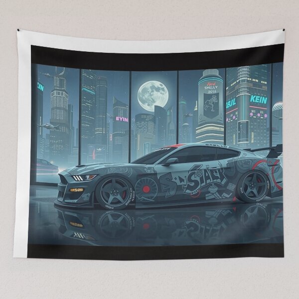 Item preview, Tuned Mustang GT in front of a city in the showroom designed and sold by Salimgor Hangaround Music.