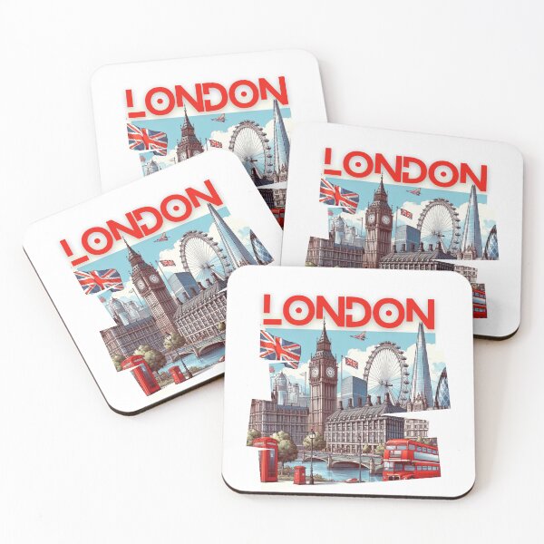 Item preview, London Big Ben, phone, postbox, red bus doubledecker London eye, The Shard designed and sold by Coolparrotgirl.