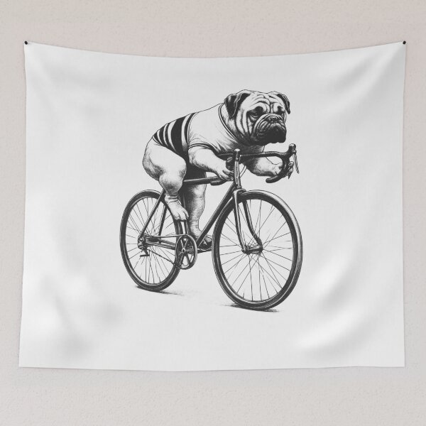 Item preview, Bullmastiff Riding Bike designed and sold by Kimberley King Art  King Art.