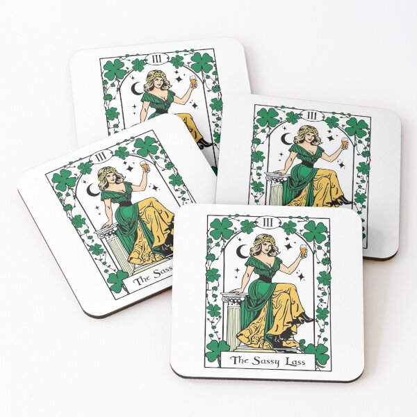 Item preview, Sassy Irish Lass Tarot Card St. Patrick’s Day Art designed and sold by JerdbordinShop.