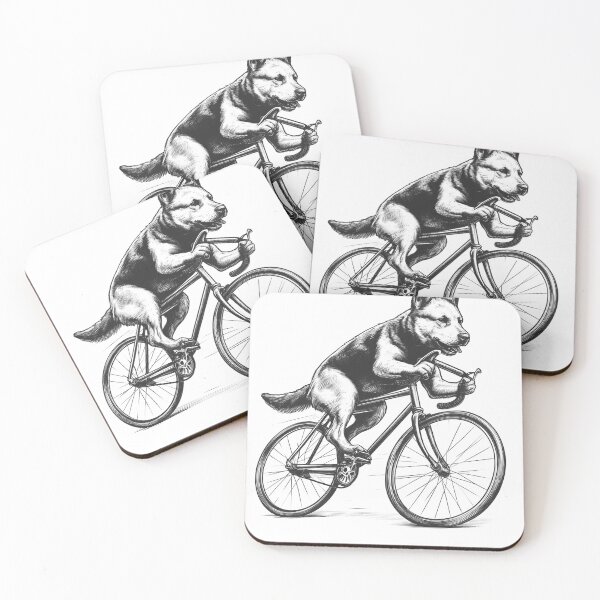 Item preview, Carolina Dog Riding Bike designed and sold by Kimberley King Art  King Art.