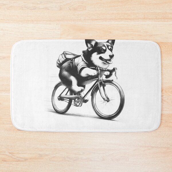 Artikelvorschau, Cardigan Welsh Corgi Reiten Fahrrad entworfen und verkauft von Kimberley King Art  King Art.