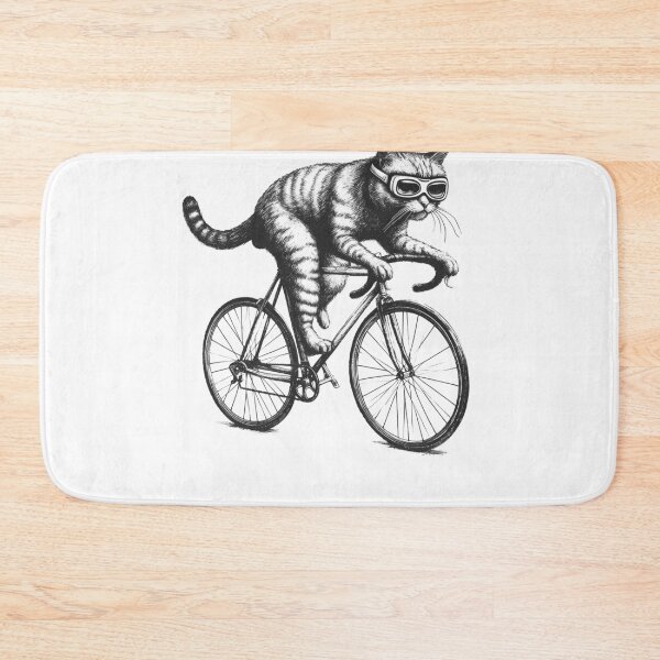 Item preview, Cat Riding Bike 2 designed and sold by Kimberley King Art  King Art.