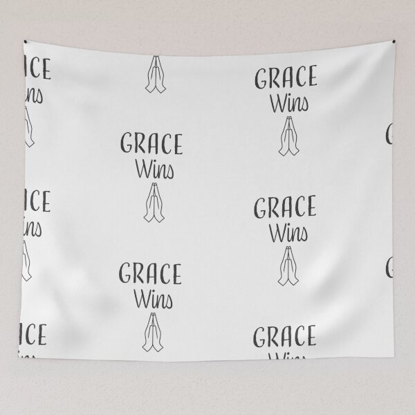 Item preview, Grace Wins – Christian Inspirational Quotes & Scripture Art designed and sold by CrossCrafted.