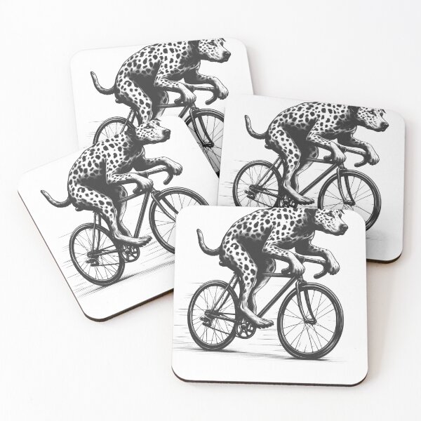 Item preview, Catahoula Leopard Dog Riding Bike designed and sold by Kimberley King Art  King Art.