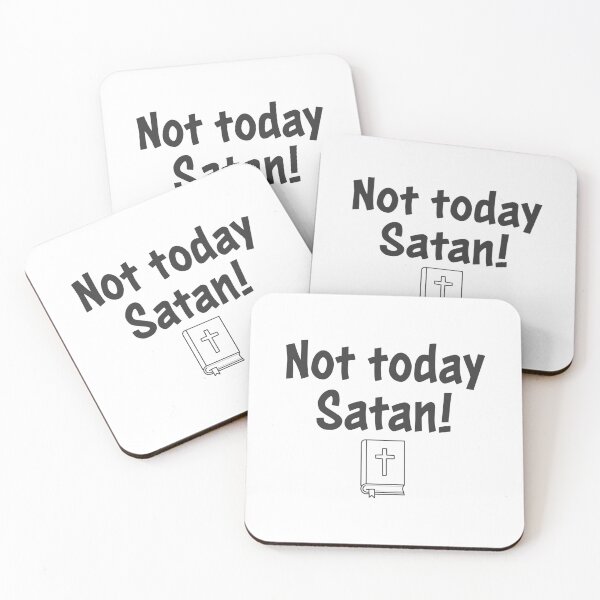 Item preview, Not Today Satan – Christian Inspirational Quotes & Scripture Art designed and sold by CrossCrafted.