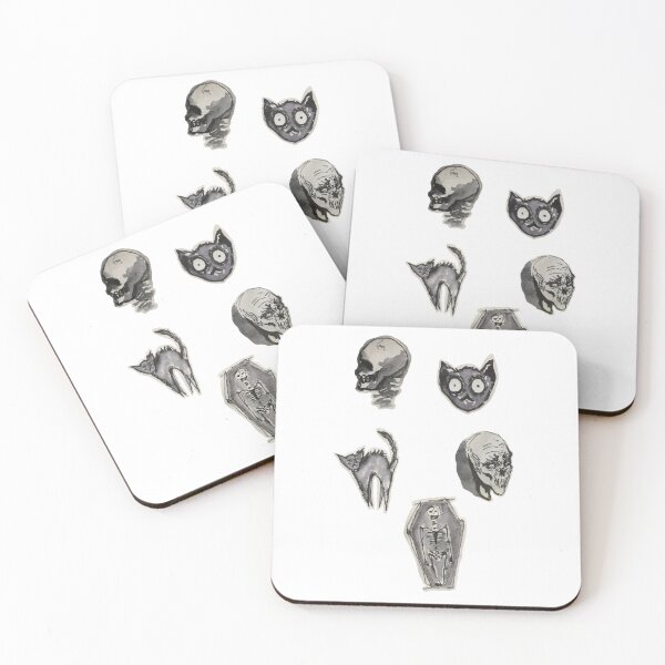 Item preview, Creepy Halloween pack - watercolor sketch- pen drawing scary horror  designed and sold by Balsamista-art.