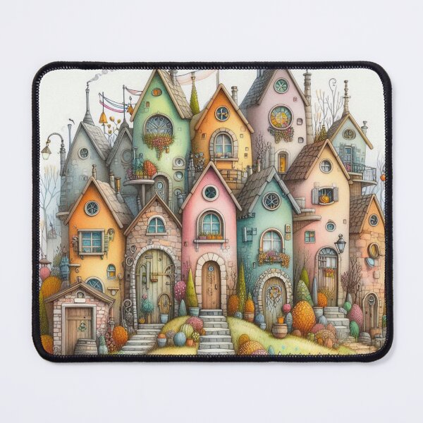 Item preview, Charming Village on a Tranquil Day designed and sold by Beyondnote-Art.