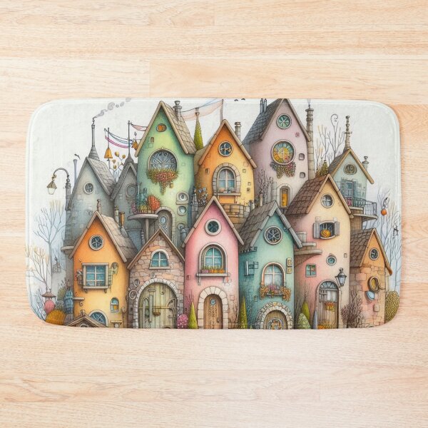 Item preview, Charming Village on a Tranquil Day designed and sold by Beyondnote-Art.