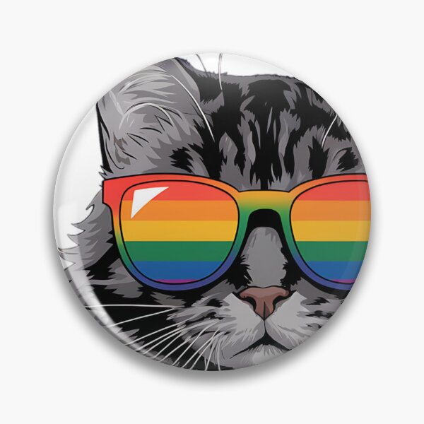 Item preview, Gato aliado Partidario LGBT heterosexual Orgullo gay Aliado Arcoiris designed and sold by tearbytea.
