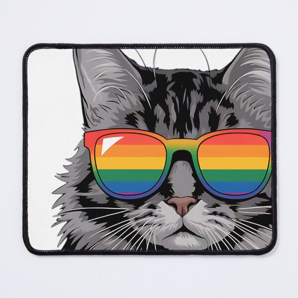 Item preview, Ally Cat Straight LGBT Supporter Gay Pride Ally Rainbow designed and sold by tearbytea.