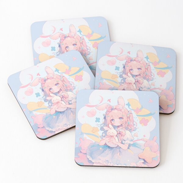 Item preview, Kawaii Bunny Girl Pastel Anime Aesthetic designed and sold by Kawai Anime Shop.