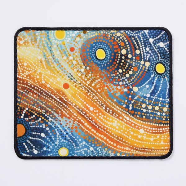 Item preview, Aboriginal Inspired Dot Art - Lava Flow Inside a Frozen Sea designed and sold by GrinGalore.
