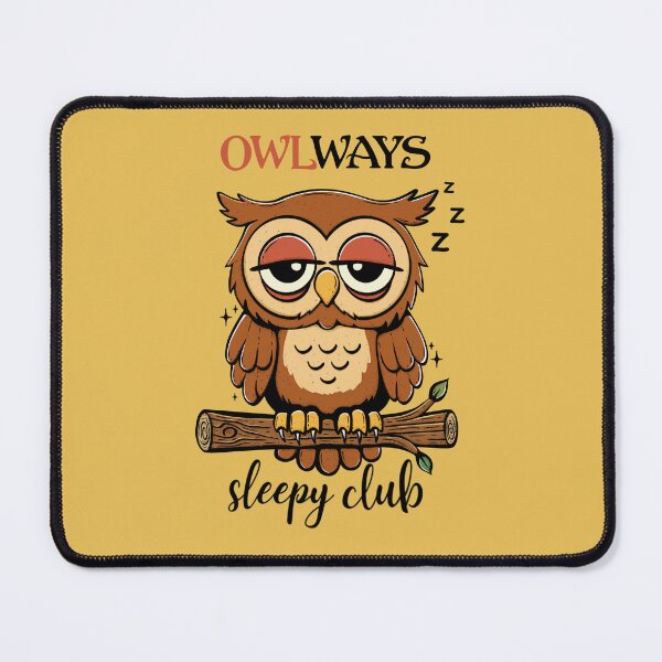 Item preview, Owlways Sleepy Club Cute Owl designed and sold by Lorena Tiana.