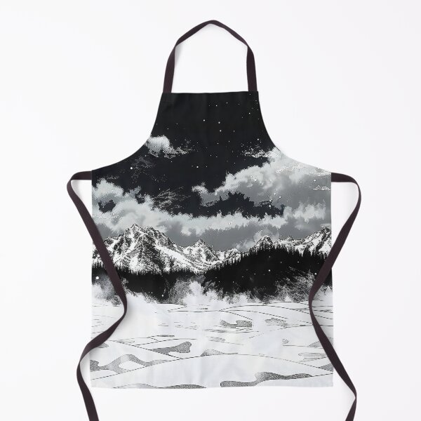 Item preview, snowcapped peaks piercing through a swirling veil of snow. designed and sold by CheerForGoods.