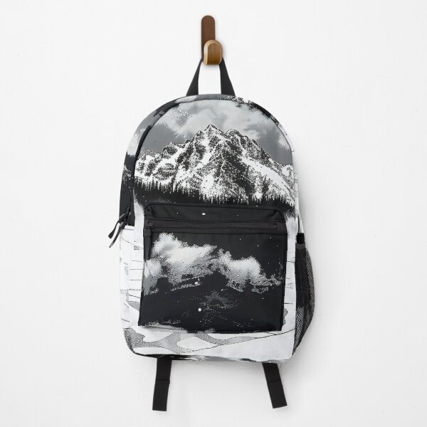 Item preview, snowcapped peaks piercing through a swirling veil of snow. designed and sold by CheerForGoods.