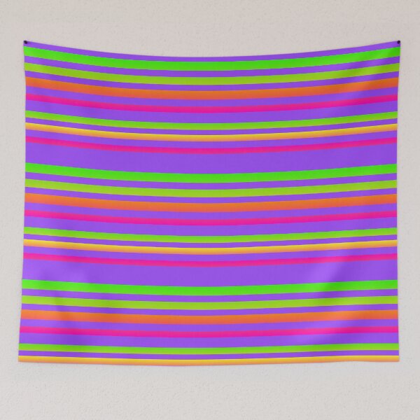 Item preview, Blue multicolor stripes | bright blue colorful lined pattern designed and sold by lausn.
