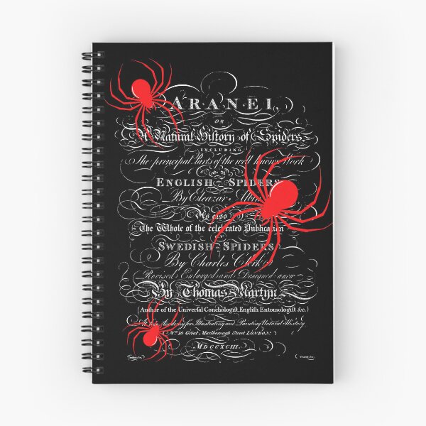 Item preview, Natural History Title Page Spiders penwork calligraphy designed and sold by Pixelchicken.