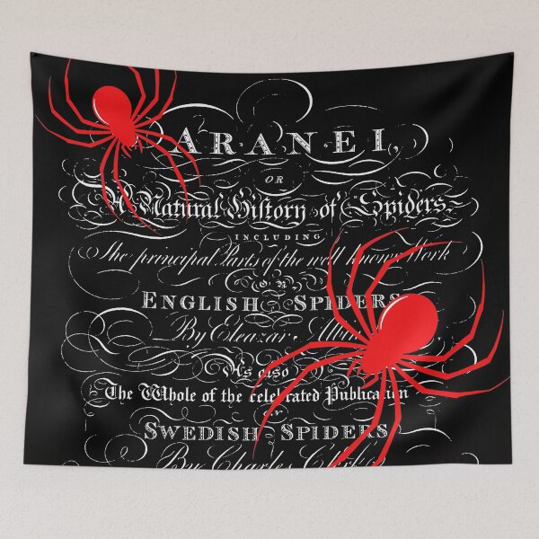Item preview, Natural History Title Page Spiders penwork calligraphy designed and sold by Pixelchicken.