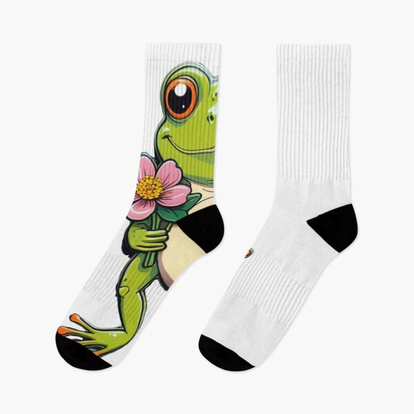 Item preview, Frog holding a flower designed and sold by Trixeroks.