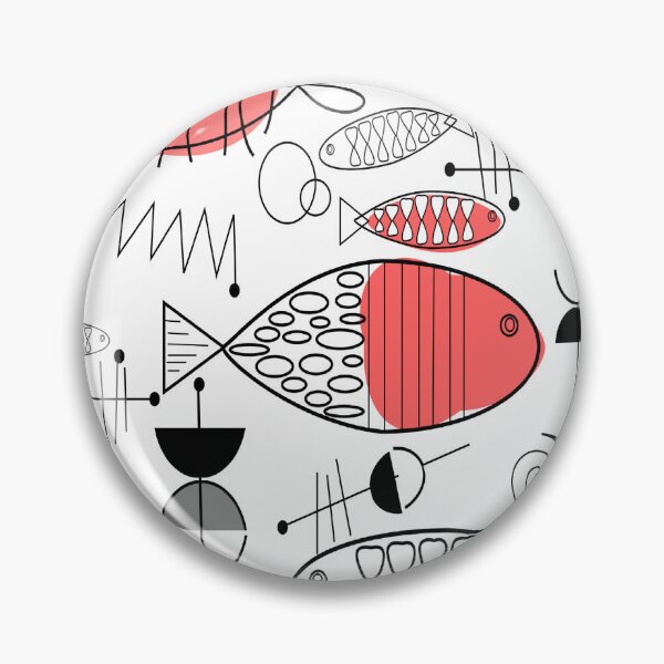 Item preview, Mid-Century Fish Salmon Pink designed and sold by gailg1957.